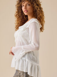 Patricia Chiffon Ruffle Top Detail 4 - TULLABEE