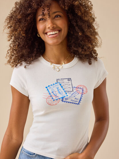 Coastal Stamps Baby Tee - TULLABEE