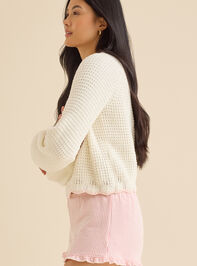 Amber Scalloped Trim Sweater Detail 4 - TULLABEE