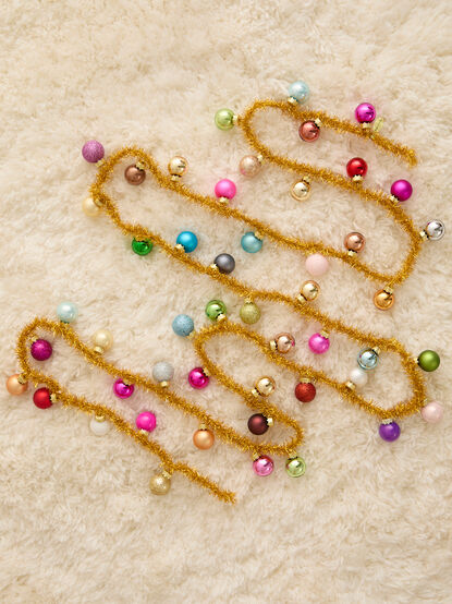 Merry and Bright Tinsel Christmas Garland - TULLABEE