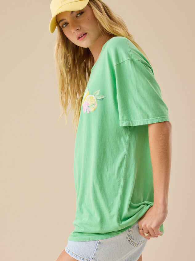 Positano Lemons Oversized Tee Detail 5 - TULLABEE