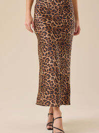 Ashlee Cheetah Midi Skirt Detail 2 - TULLABEE