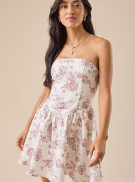 Louie Jacquard Floral Mini Dress Detail 2 - TULLABEE