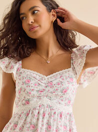 Rylee Floral Mini Dress Detail 2 - TULLABEE