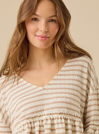 Grace Bell Sleeve Striped Top Detail 2 - TULLABEE