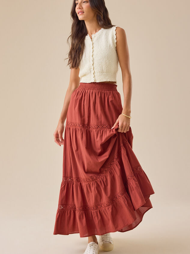 Jaycee Tiered Midi Skirt - TULLABEE