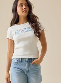 Amen Baby Tee Detail 3 - TULLABEE