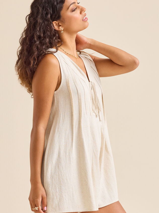 Evie Linen Romper Detail 4 - TULLABEE