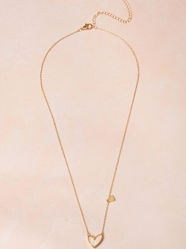 18K Gold Dainty Twin Heart Necklace Detail 2 - TULLABEE
