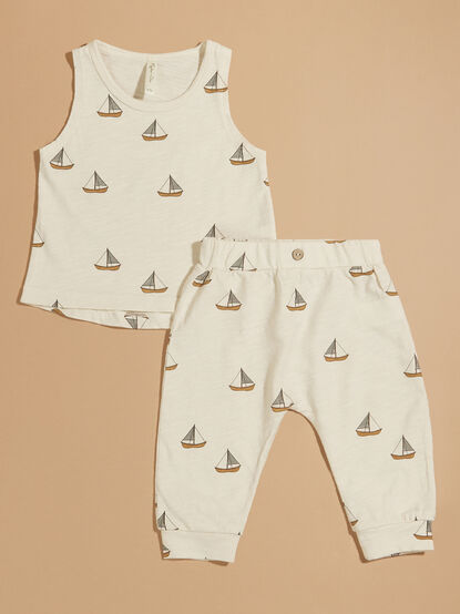Sailboat Tank and Pants Set by Rylee + Cru - TULLABEE