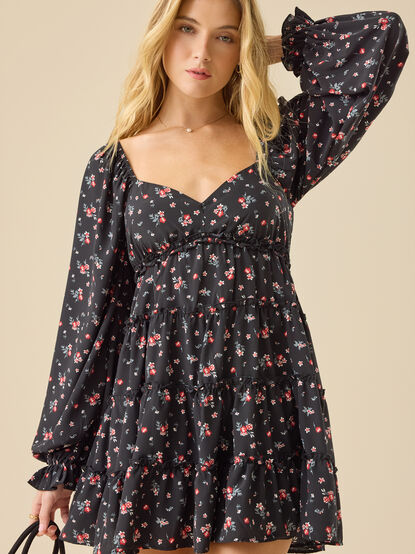 Elara Floral Mini Dress - TULLABEE