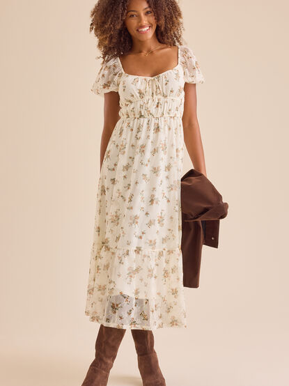 Diana Floral Mesh Maxi Dress - TULLABEE