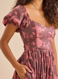 Hope Floral Midi Dress Detail 5 - TULLABEE