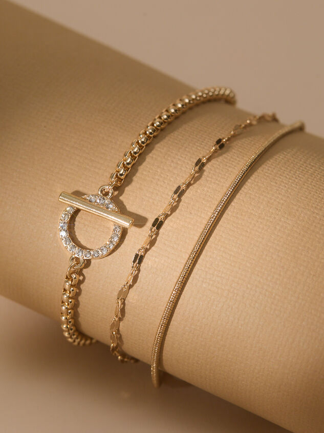 Lily Toggle Chain Bracelet Set - TULLABEE