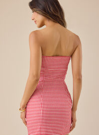Ruby Gingham Mini Dress Detail 5 - TULLABEE