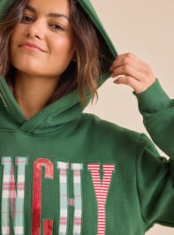 Grinchy Patchwork Hoodie Detail 4 - TULLABEE