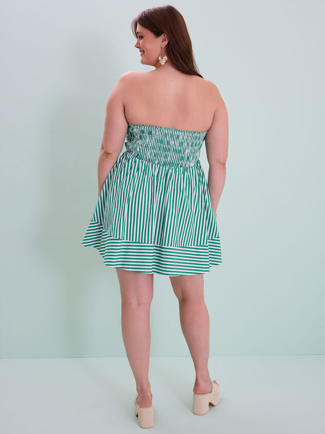 Sabrina Stripe Mini Dress Detail 5 - TULLABEE