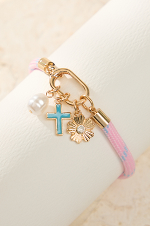 Pink Cord Charm Bracelet - Altar'd State - 
