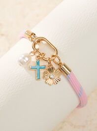 Pink Cord Charm Bracelet - TULLABEE