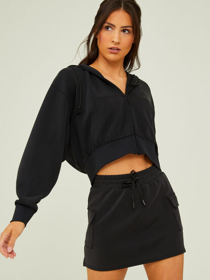 Supersoft Cropped Full Zip Pullover - TULLABEE
