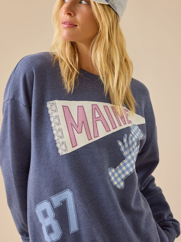 Maine Pennant Graphic Pullover - TULLABEE
