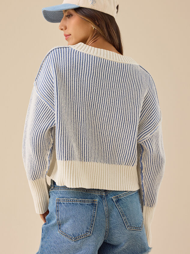 Ophelia Cropped Knit Sweater Detail 4 - TULLABEE
