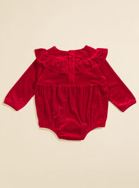 Perry Velvet Ruffle Bubble by MudPie Detail 3 - TULLABEE