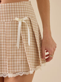 Carrie Pleated Mini Skort Detail 2 - TULLABEE