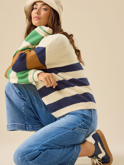 Aria Striped Pullover - TULLABEE
