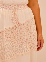 Aster Floral Midi Skirt Detail 3 - TULLABEE