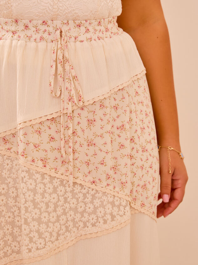 Aster Floral Midi Skirt Detail 3 - TULLABEE