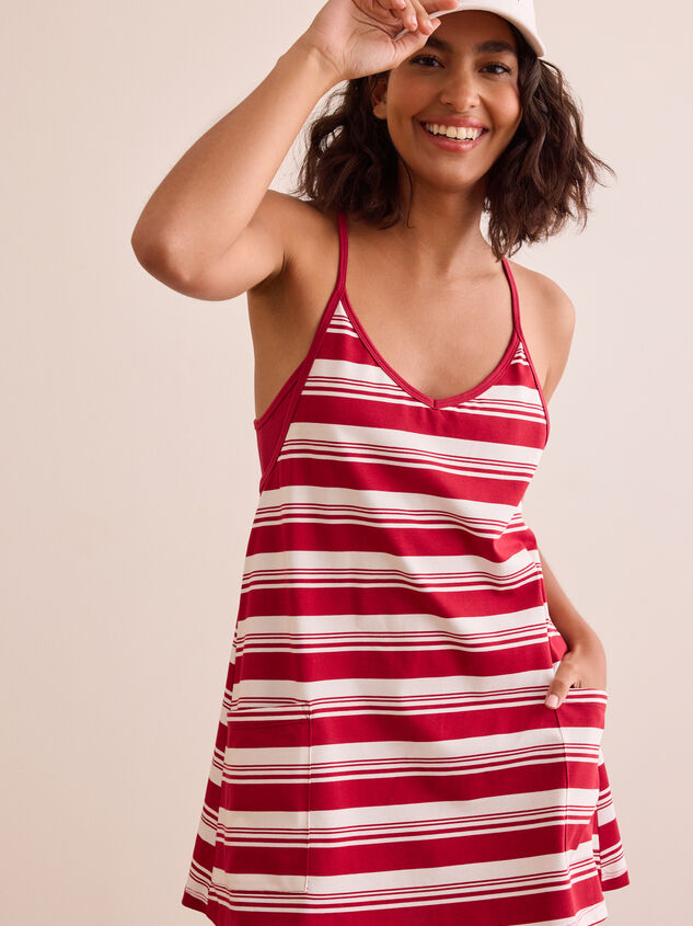 Hang Tough Stripe Mini Dress Detail 2 - TULLABEE