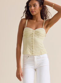 Camila Embroidered Lace Trim Tank Detail 3 - TULLABEE