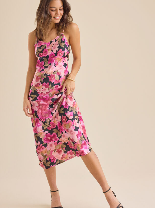 Virginia Satin Midi Dress Detail 2 - TULLABEE