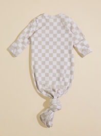 Jamie Checkered Knot Gown Detail 3 - TULLABEE