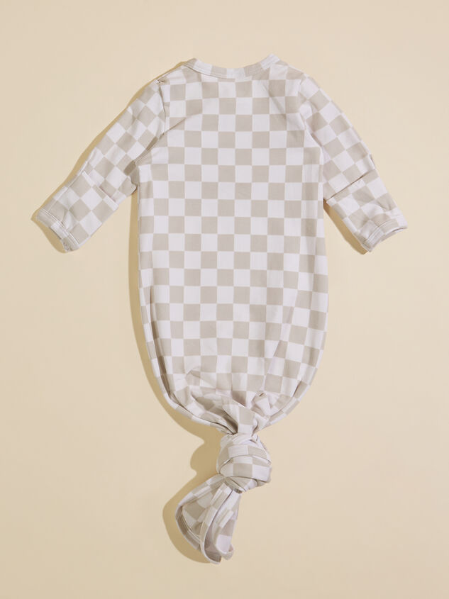 Jamie Checkered Knot Gown Detail 3 - TULLABEE