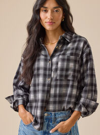 Gianna Plaid Button Up Top Detail 3 - TULLABEE