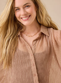 Arie Chiffon Button Down Top Detail 3 - TULLABEE