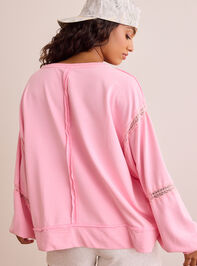 Bounce Back Lace Pieced Pullover Detail 4 - TULLABEE