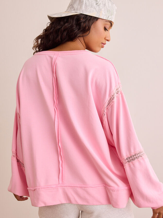 Bounce Back Lace Pieced Pullover Detail 4 - TULLABEE