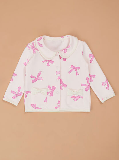 Melissa Bow Collared Baby Jacket - TULLABEE