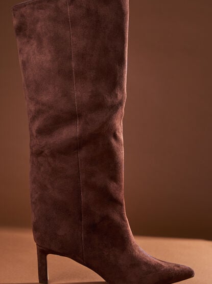 Estelle Suede Kitten Boots by Chinese Laundry - TULLABEE