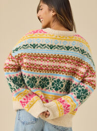 Emerson Fairisle Oversized Sweater Detail 5 - TULLABEE