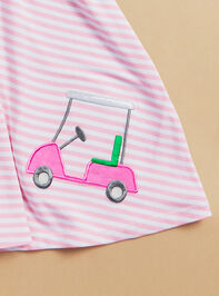Ready To Golf Polo Toddler Dress Detail 2 - TULLABEE