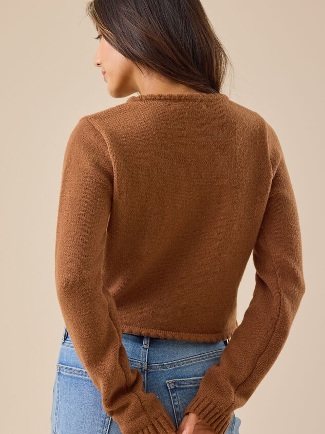Rowan Embroidered Tie-Front Cardigan Detail 4 - TULLABEE