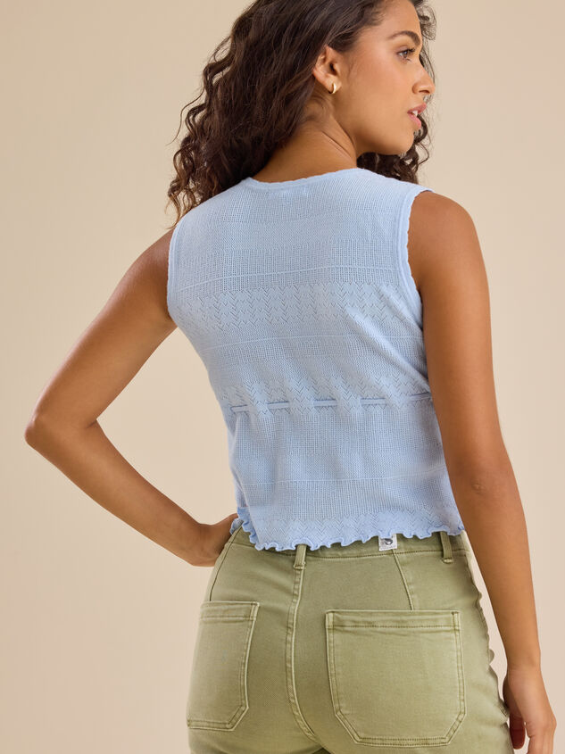 Scottie Pointelle Vest Detail 4 - TULLABEE