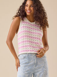 Adrian Crochet Stripe Vest - TULLABEE