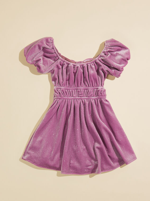 Eloise Velvet Bow Dress Detail 2 - TULLABEE