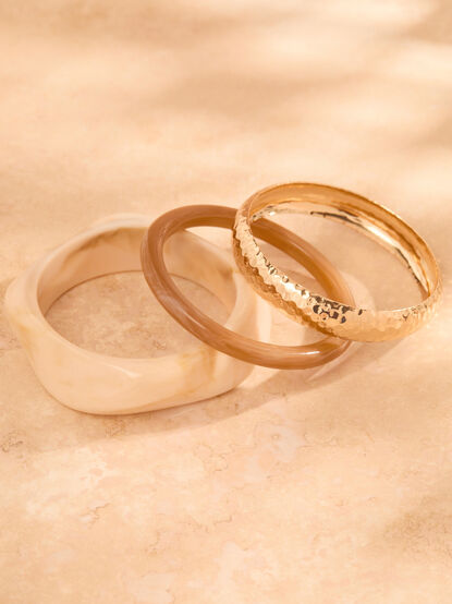 Statement Resin Bangle Set - TULLABEE