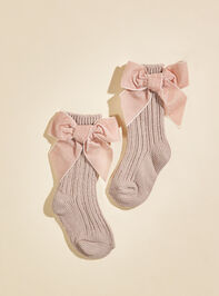 Knit Bow Socks - TULLABEE